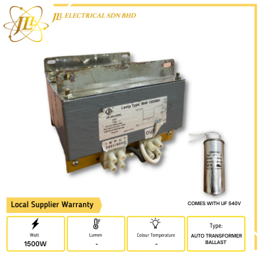 JR 1500W CWA AUTO TRANSFORMER BALLAST 240V 50HZ C/W UF 540V CAPACITOR