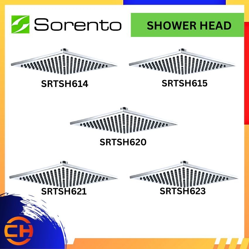 SORENTO BATHROOM SHOWER & BIDET SRTSH614 / SRTSH615 / SRTSH620 / SRTSH621 / SRTSH623  Square Rain Shower Head ( Chrome )