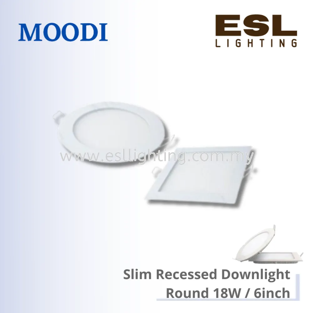 MOODI Slim Recessed Downlight Round 18W - 1001 6inch