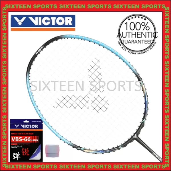 VICTOR MJOLNIR METALLIC Limited Racket Badminton Racket MA-MJOLNIR ( With Victor VBS66 String & Overgrip )