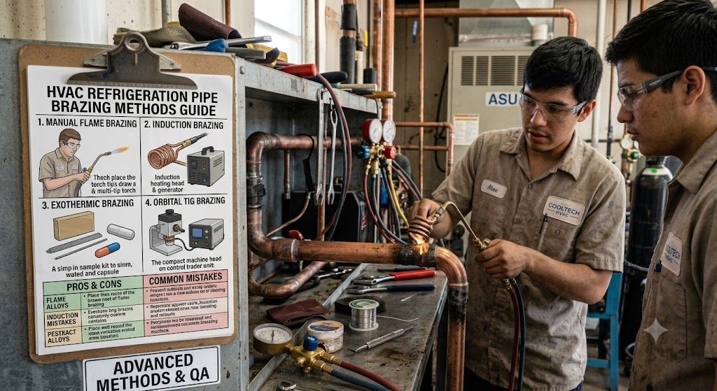 HVAC refrigeration pipe brazing methods guide