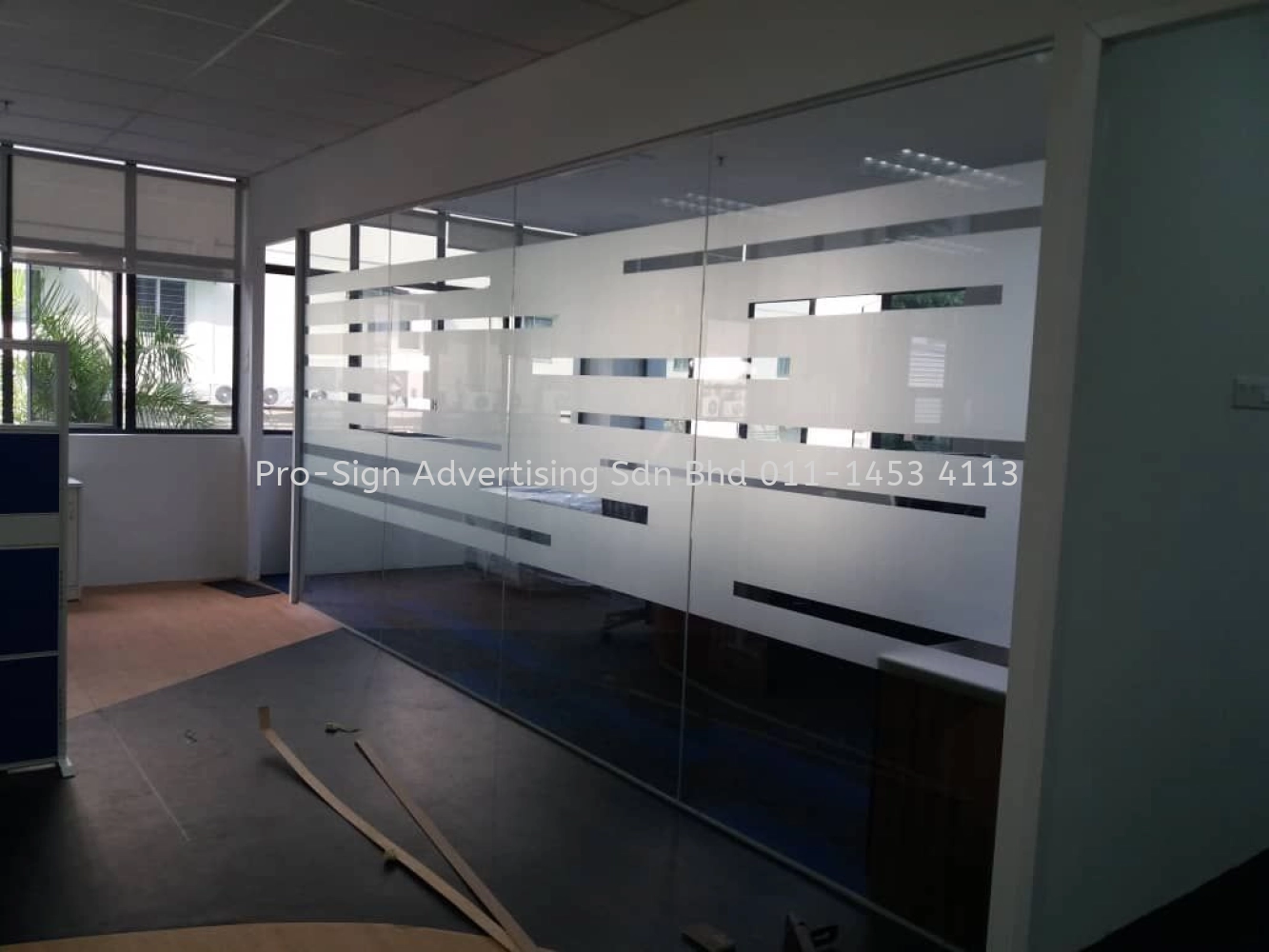 SANDBLAST/ FROSTED STICKER (OFFICE, KL, 2018) ROLL UP BUNTING STAND ...