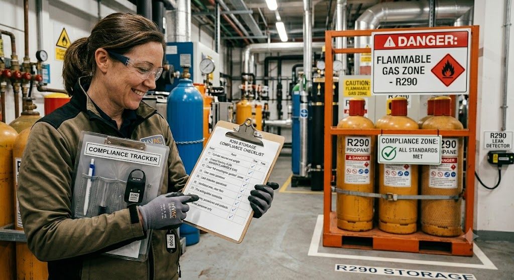 R290 storage compliance standards HVAC