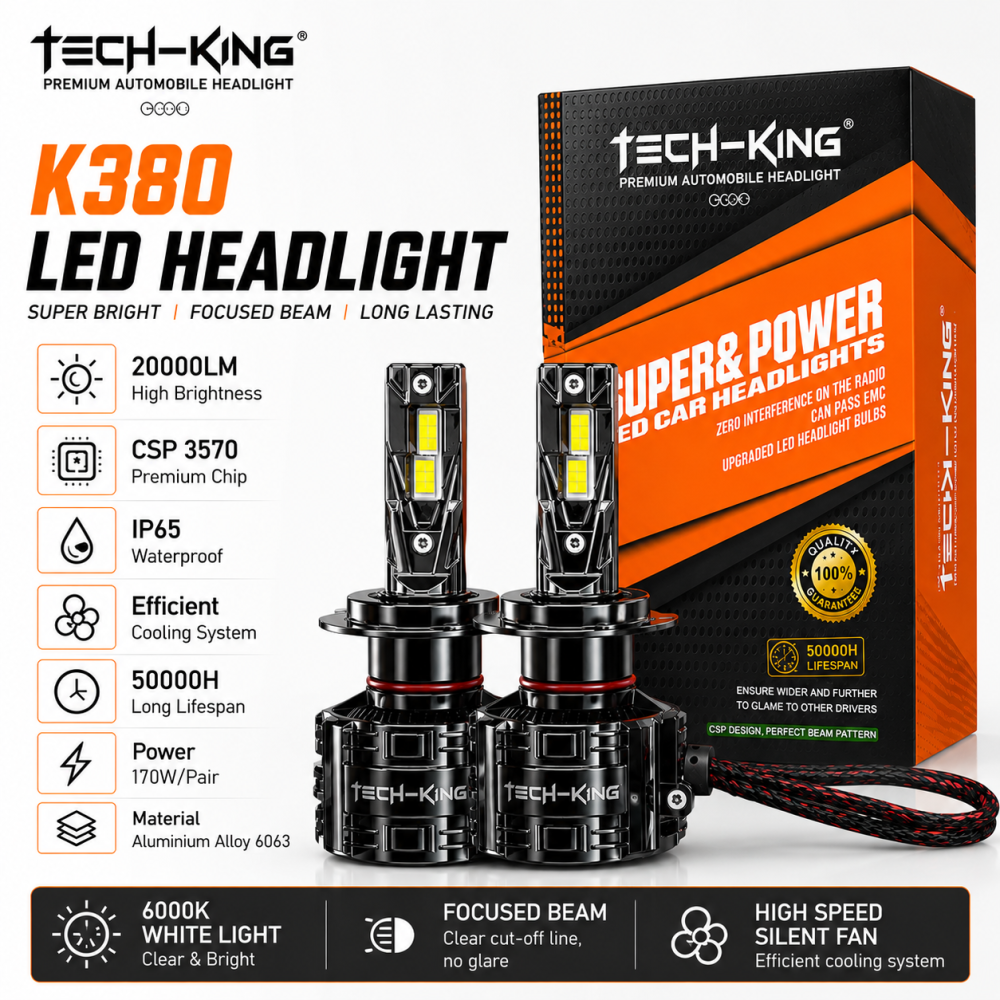 TECH KING K380 LED Headlight 170W