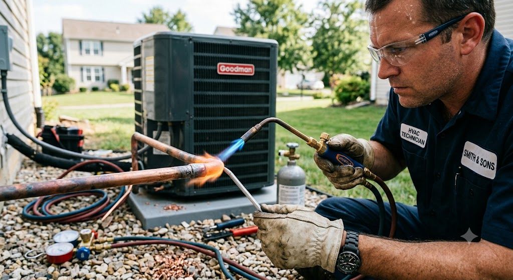 HVAC brazing torch flame control temperature skills