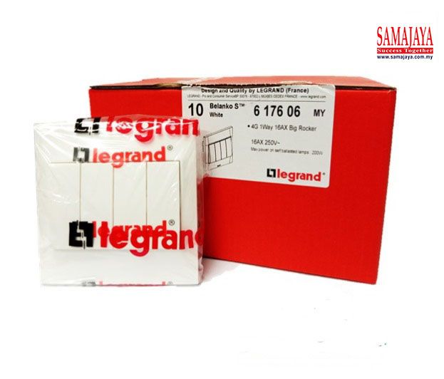 Legrand 617606 Belanko-S/ Belanko S 4 Gang 1 Way Switch