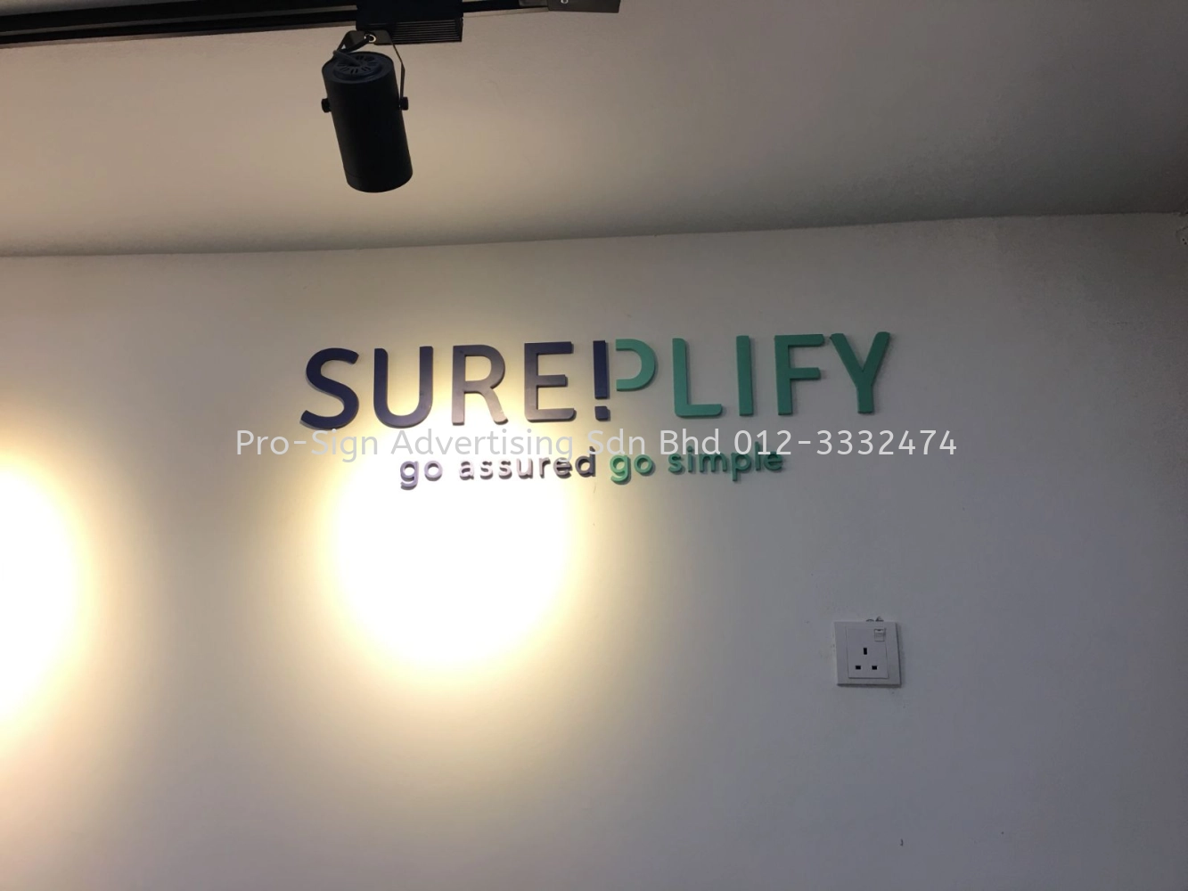 ACRYLIC CUT OUT LETTERING AND PANEL (SUREPLIFY, AMPANG, 2017)