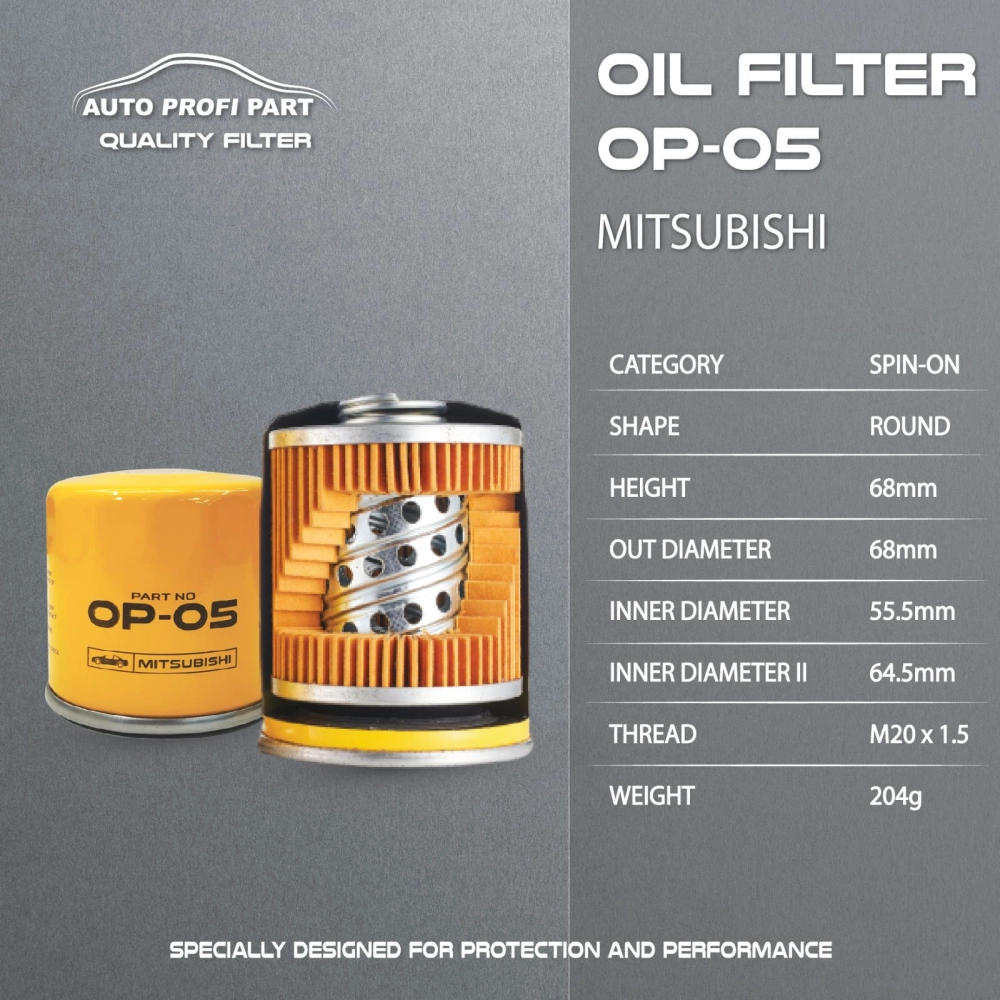 Auto Profi Part Engine Oil Filter OP-05 Mitsubishi/Subaru/Mazda/Proton