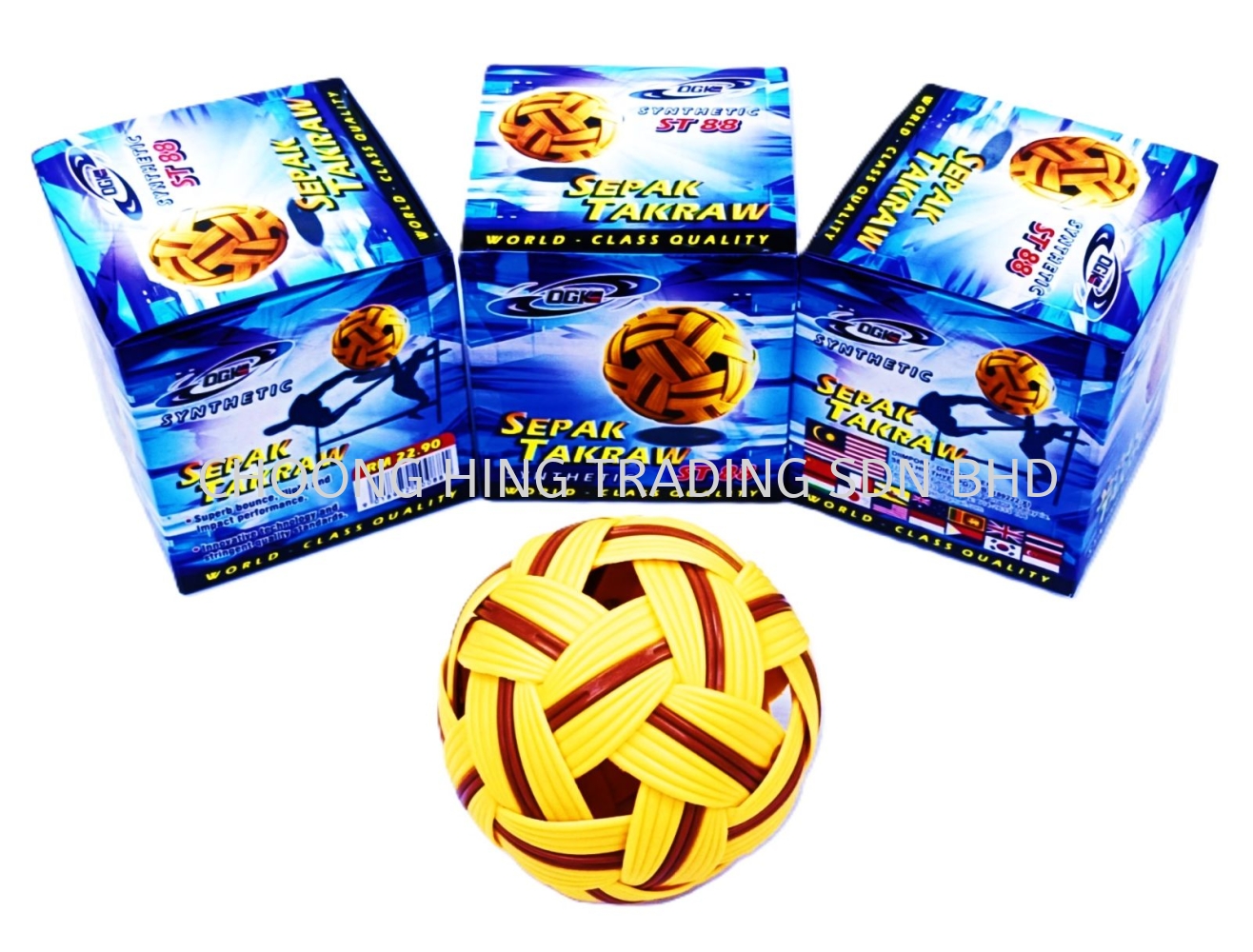 ST88 OGK SYNTHETIC Sepak Takraw Ball – World Class Quality Tournament & Training Ball