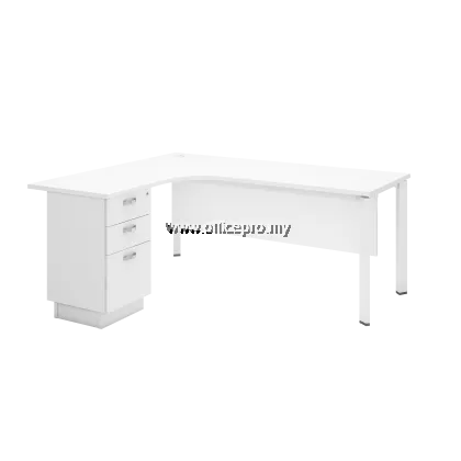 Executive L-Shape Table｜Office Table | Meja Pejabat | 办公桌 Kuala Lumpur (KL), Petaling Jaya (PJ), Bangsar, Cheras, Kajang, Dengkil IP-UTWL-3D 