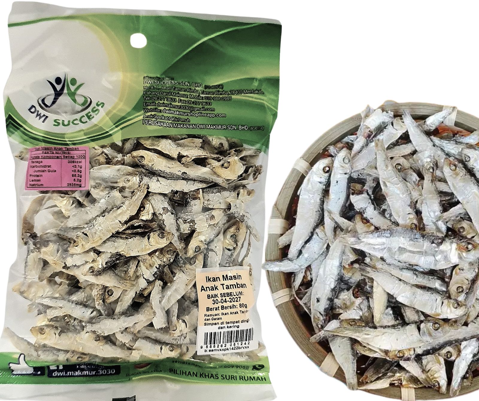 Ikan Masin Anak Tamban 80G RM5.50 X 5 Units C.Dwi Success