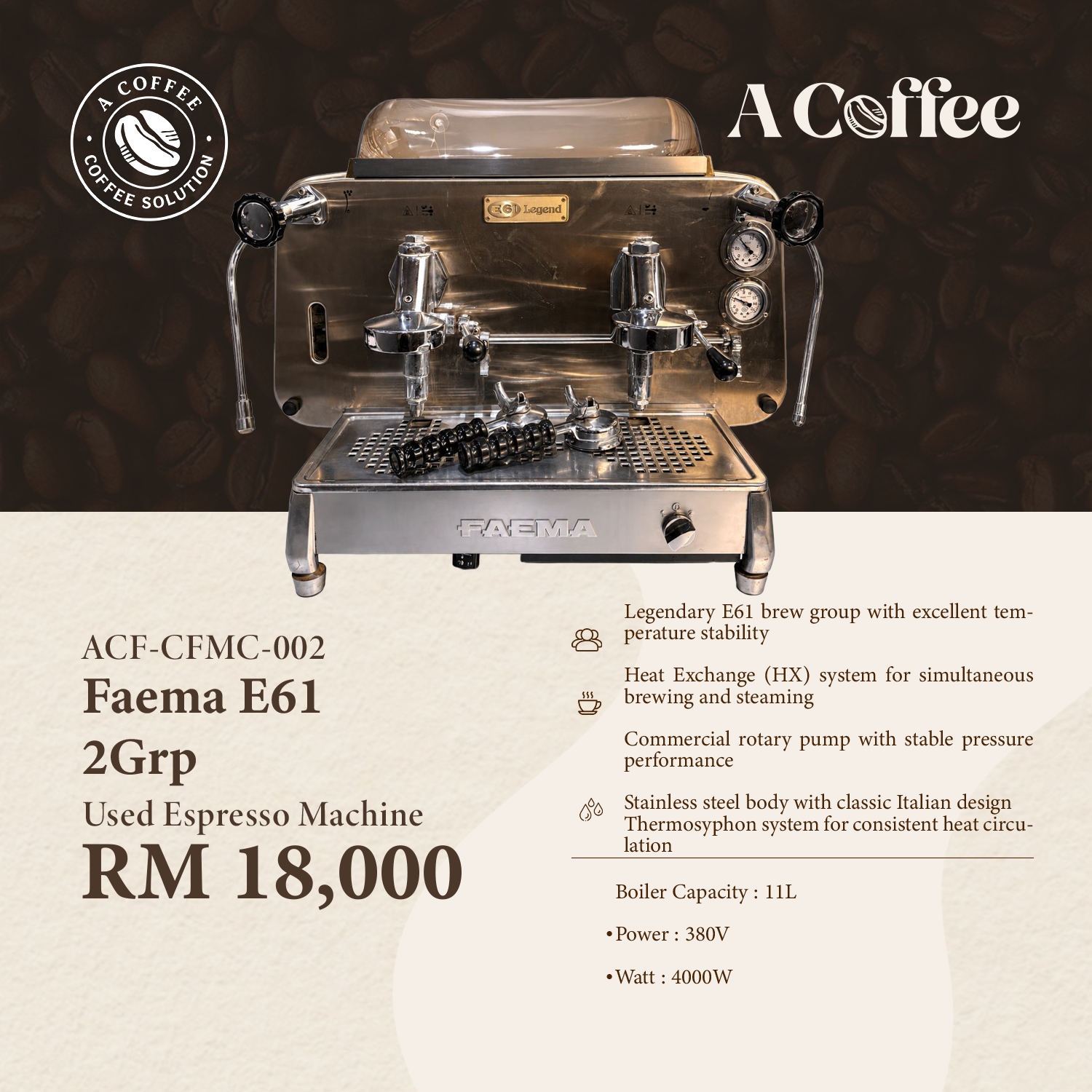 Faema E61 2Grp 002