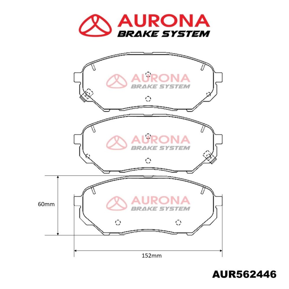 Aurona Brake Pad AUR562446 Front SantaFe Sorento