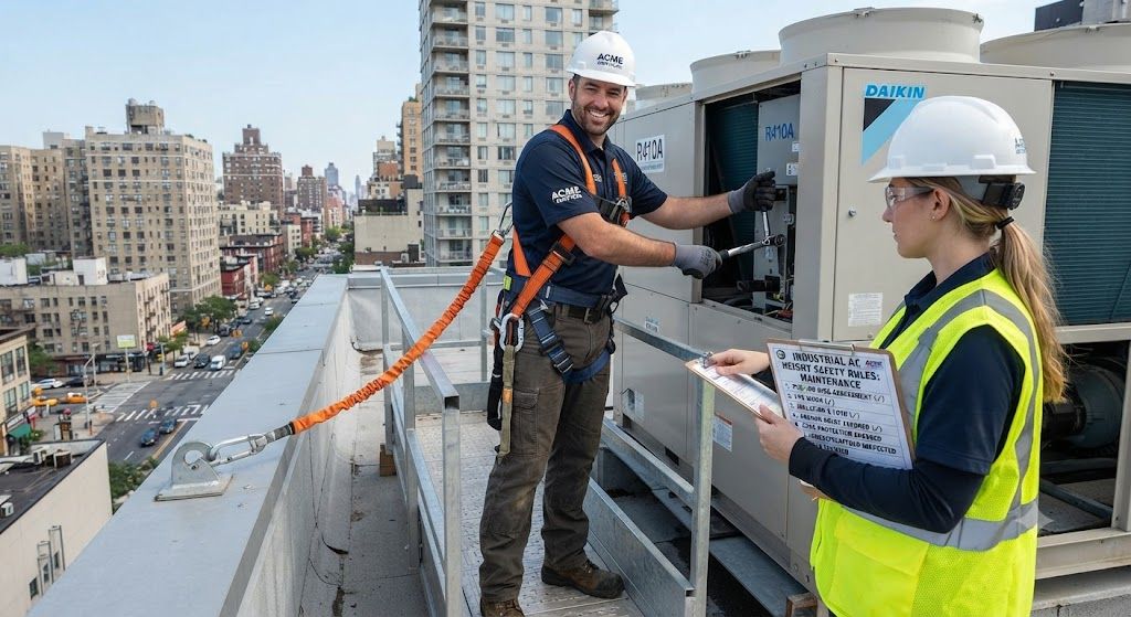 industrial aircon maintenance height safety rules