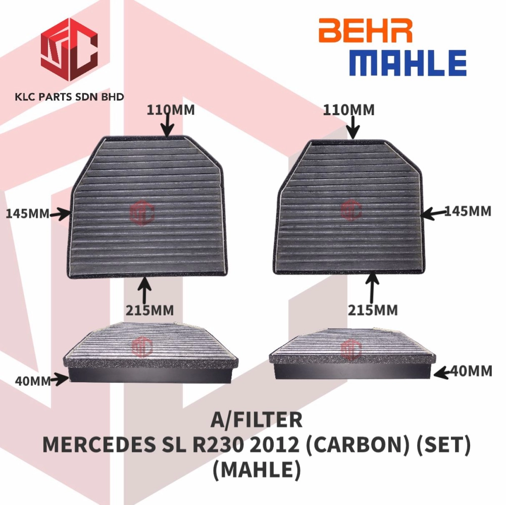 AIR FILTER MERCEDES SL R230 2012 (CARBON) (SET) (MAHLE)