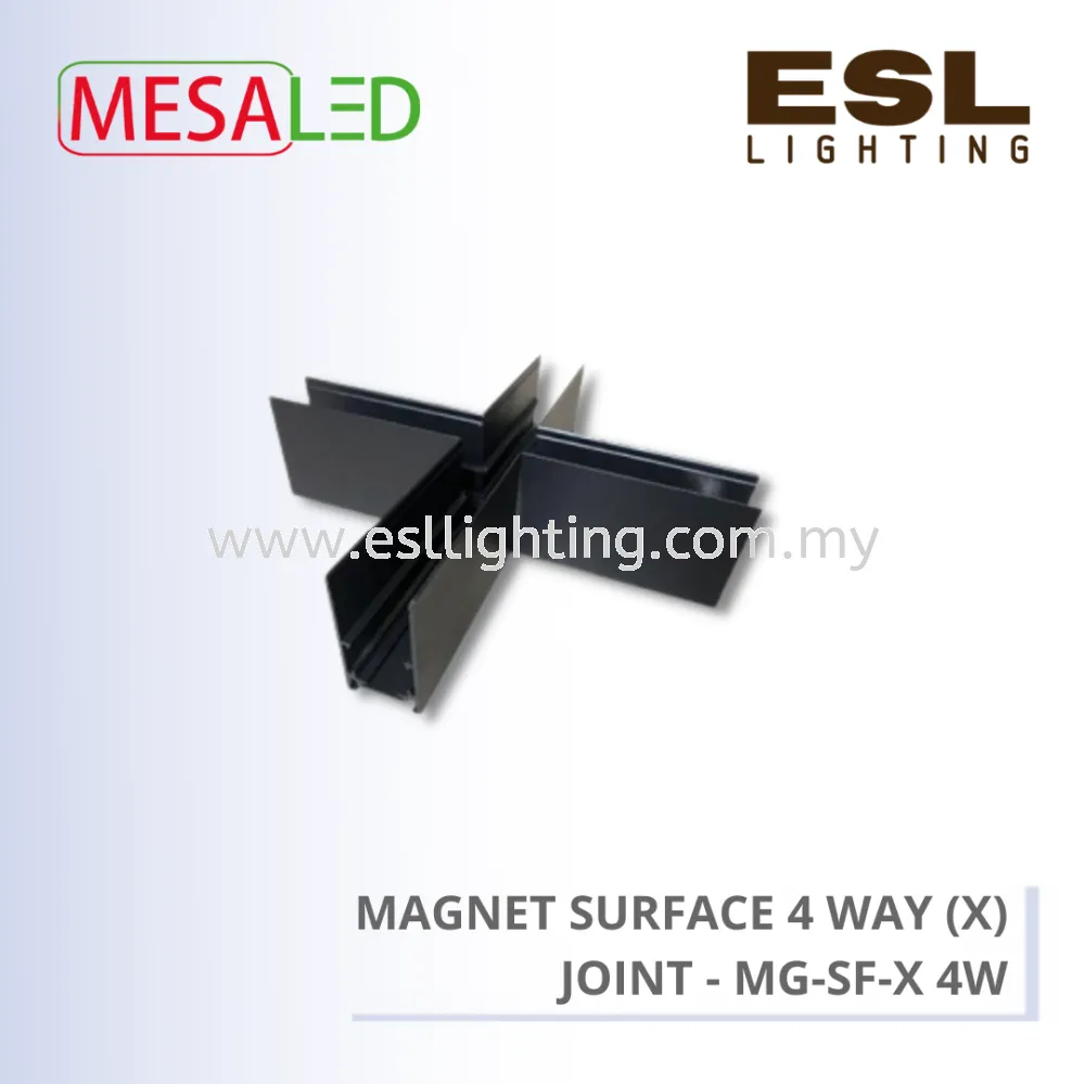 MESALED TRACK LIGHT - MAGNET SURFACE 4 WAY (X) JOINT - MG-SF-X 4W