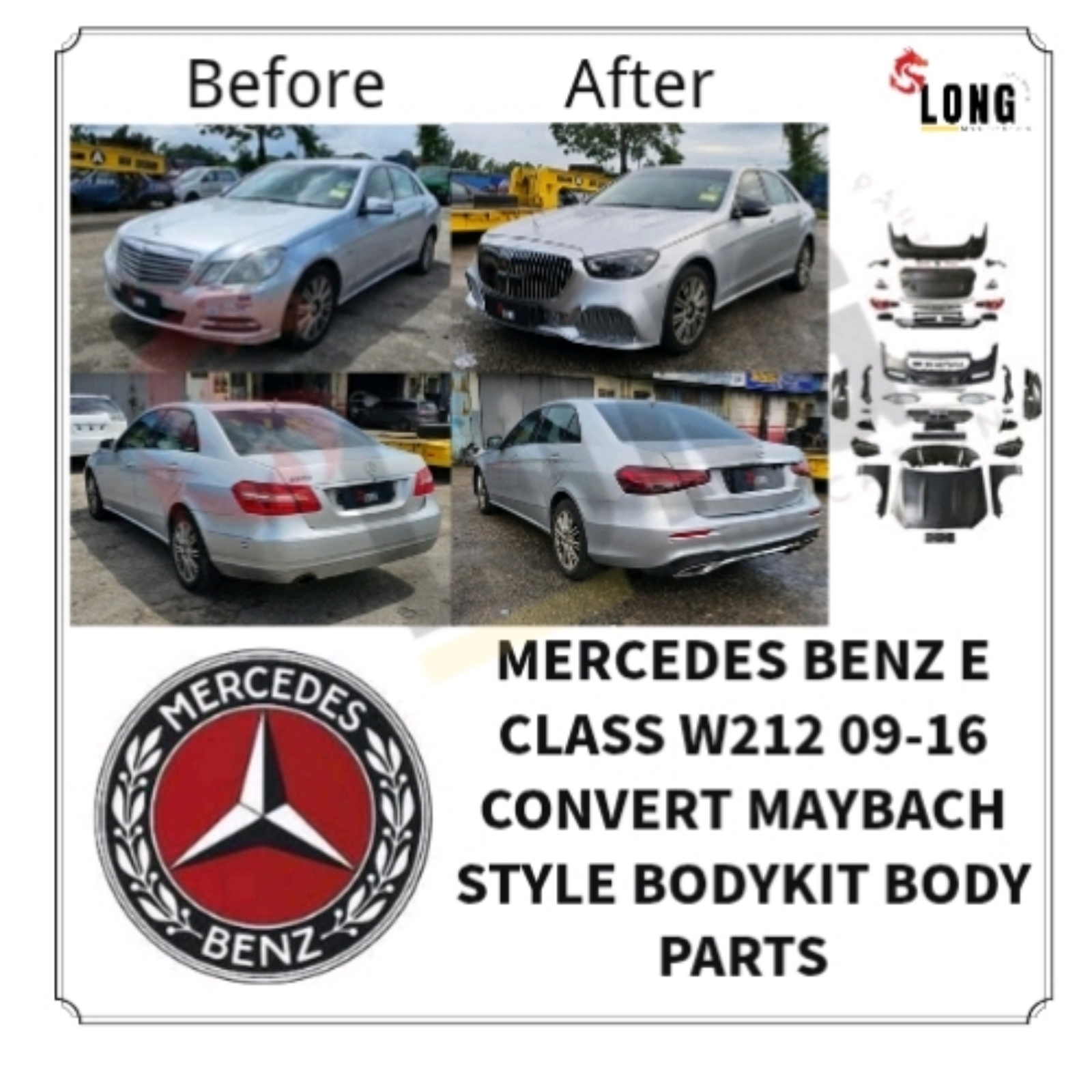 Mercedes Benz W212 Convert W213 Facelift Maybach Body Kits