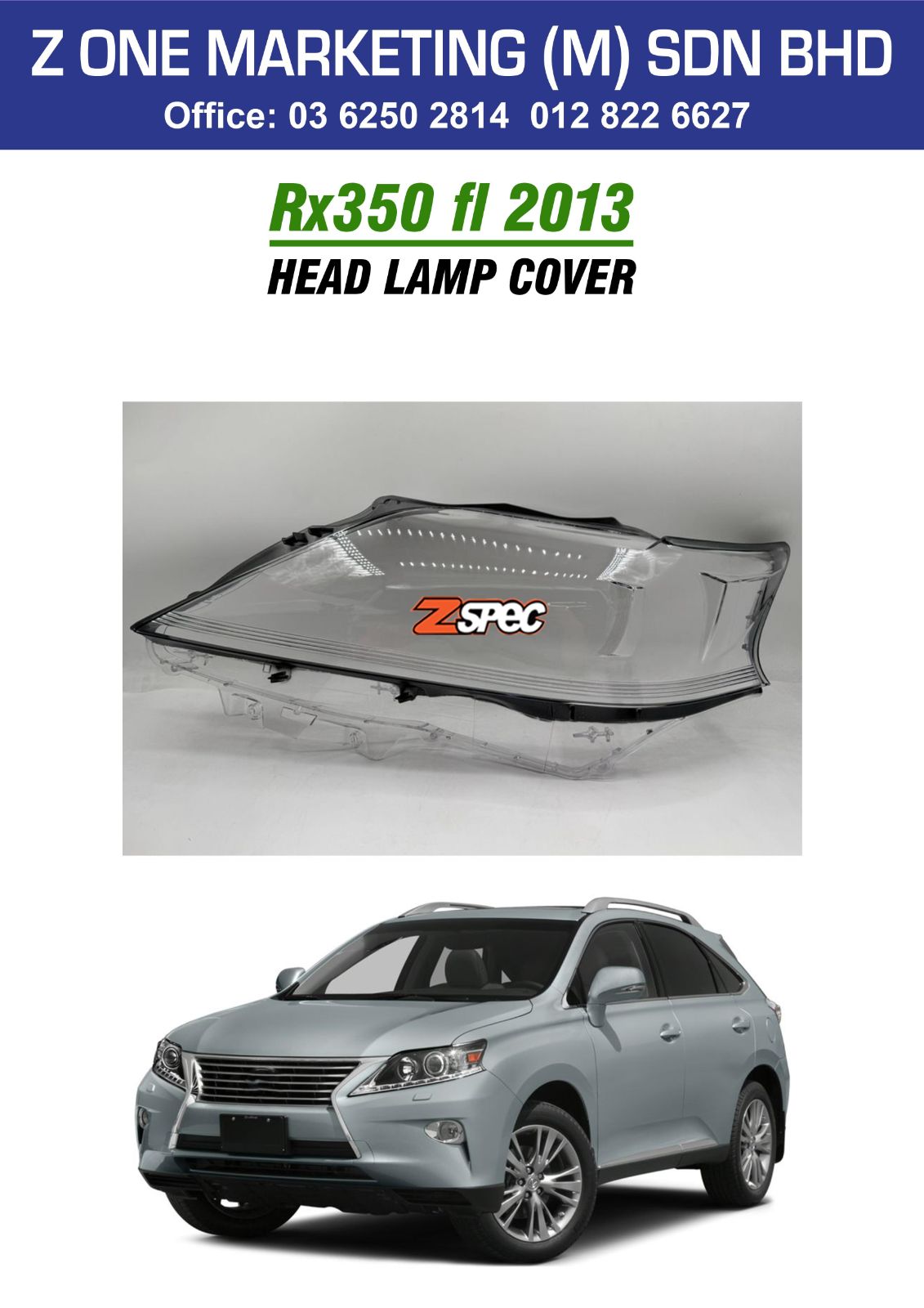 rx350 fl 2013 head lamp cover