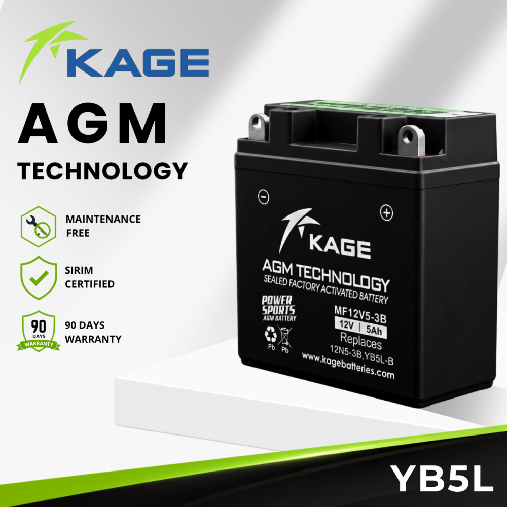 YB5L-BS KAGE - Bateri EX5/KRISS/EGO/LC135 V1/E-BONUS/NOUVO S/SRL110