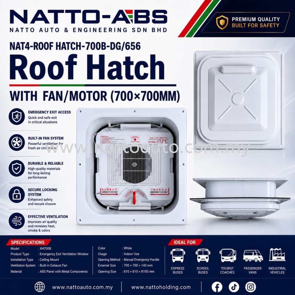 Roof Hatch With Fan/Motor (700Γ700mm)
