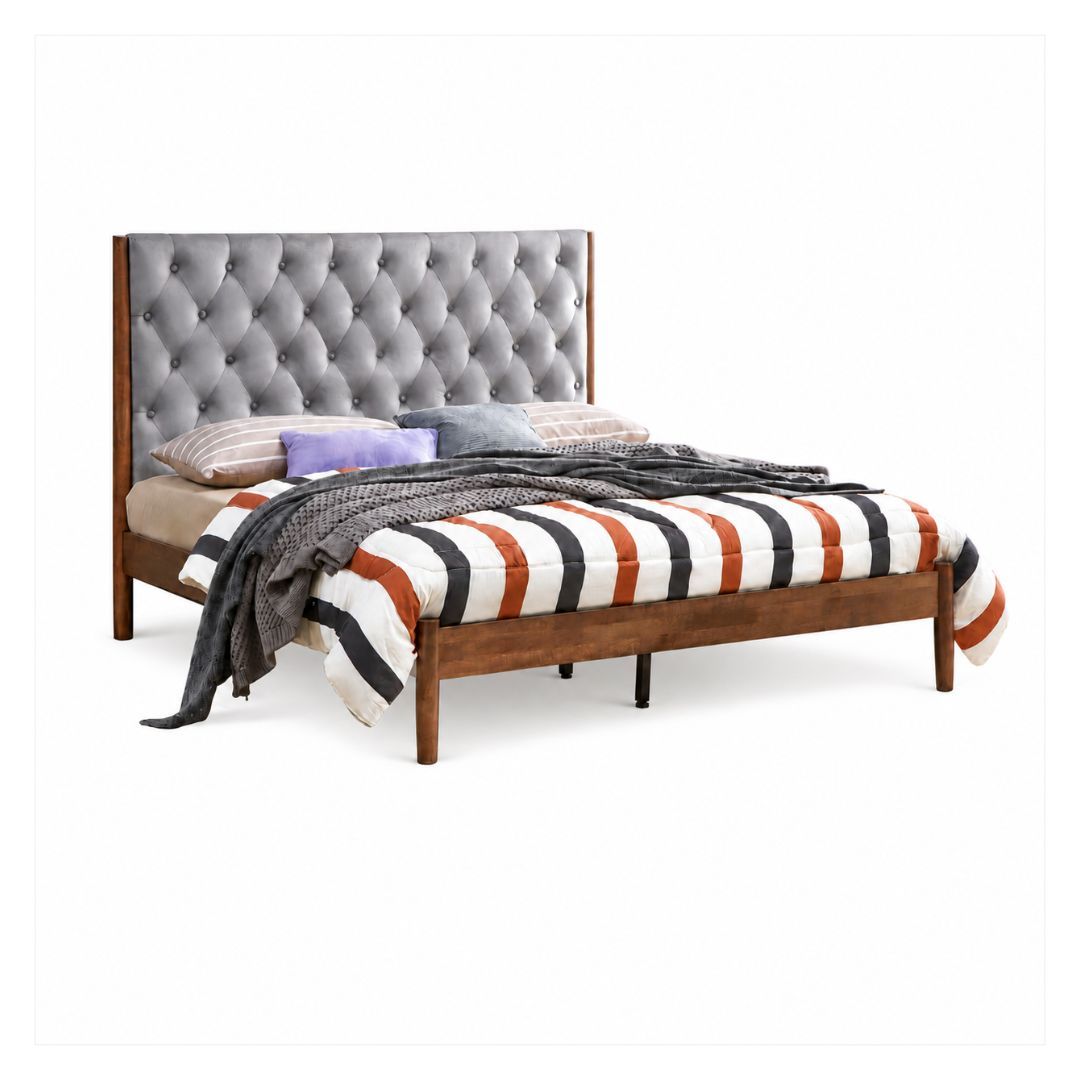 Elegant Queen Size Wooden Bedframe