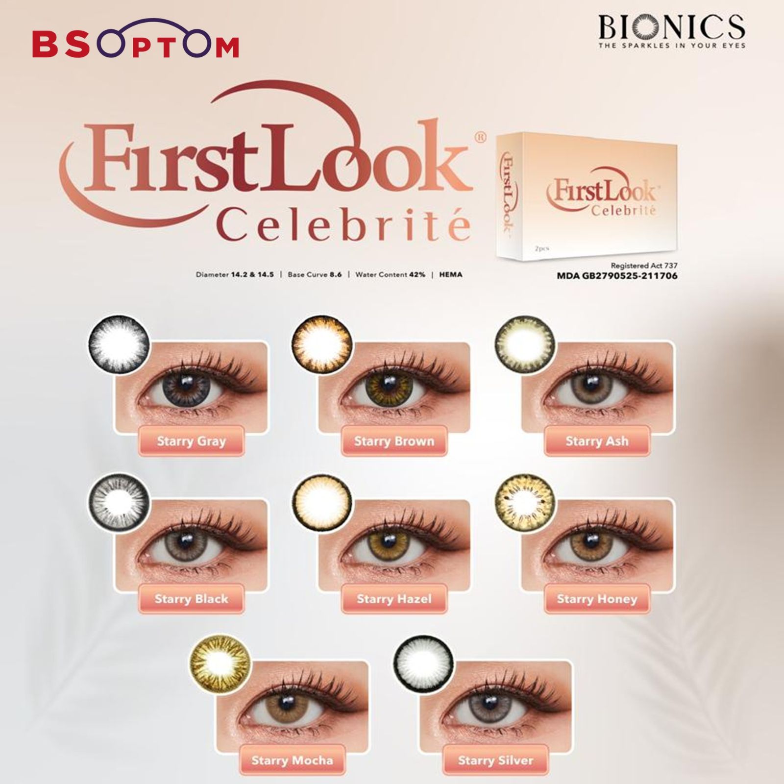 Firstlook Celebrite 3 Month Color Contact Lenses (2pcs)