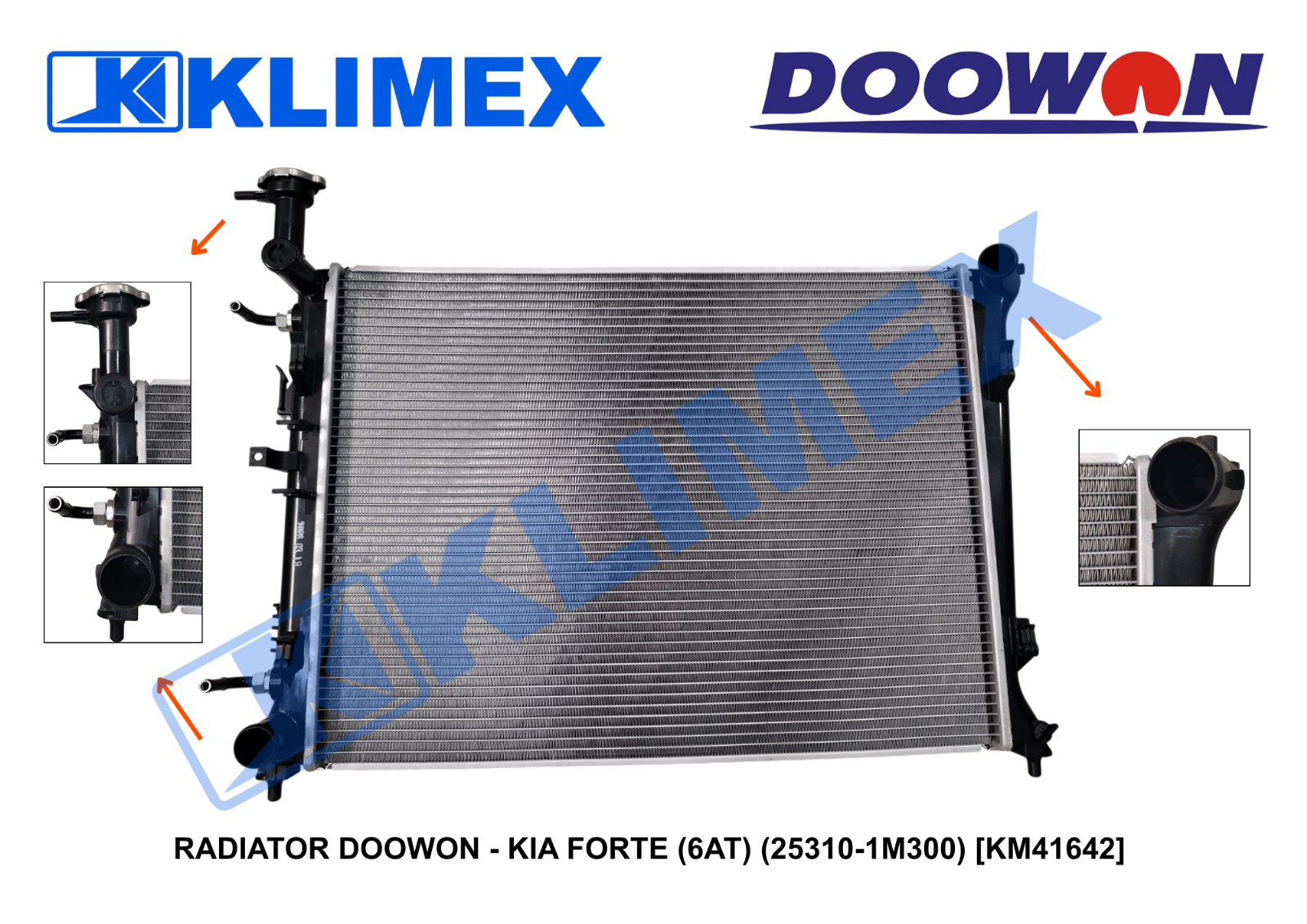 RADIATOR DOOWON - KIA FORTE (6AT) (25310-1M300) [KM41642]