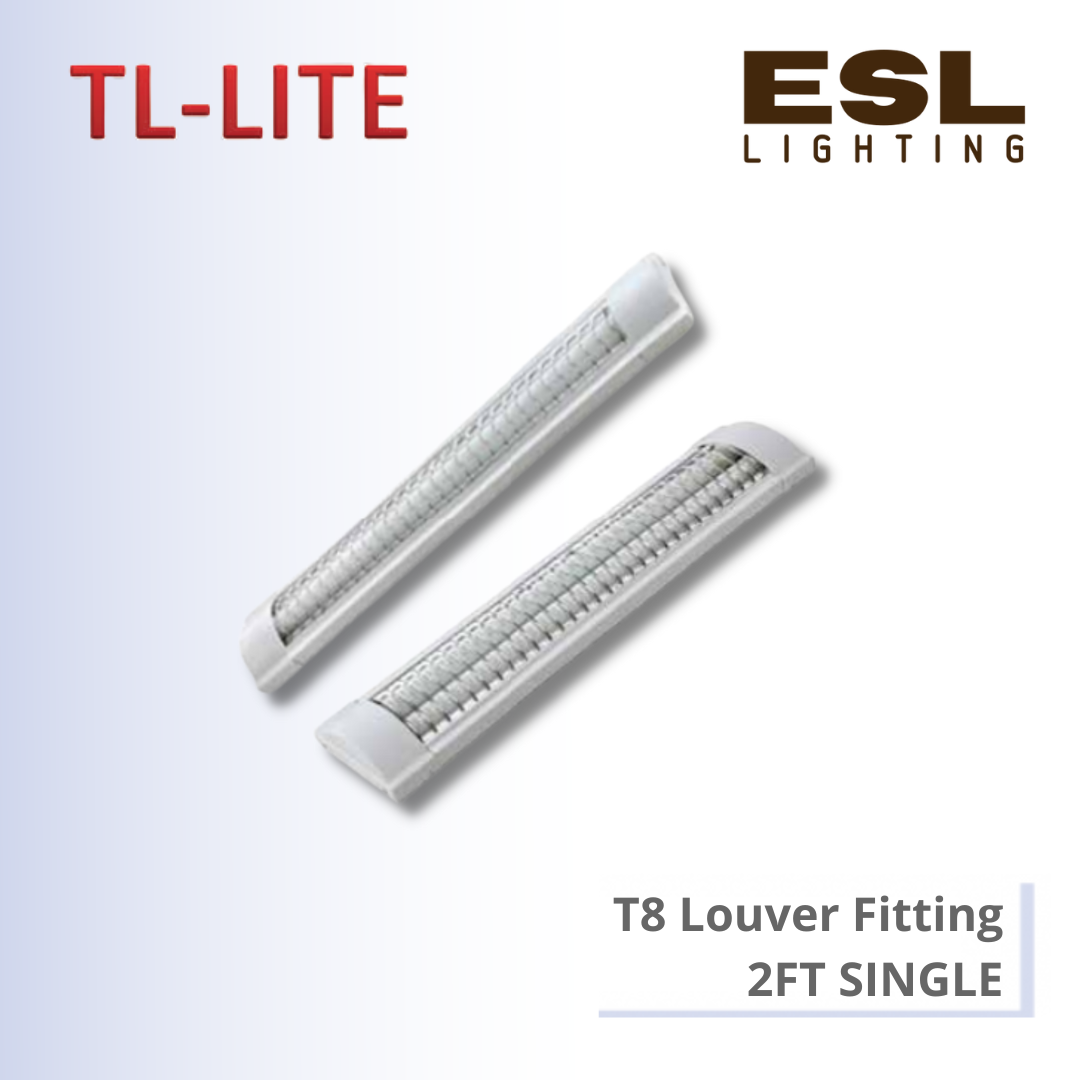 TL-LITE FITTING - T8 LOUVER FITTING 2FT SINGLE