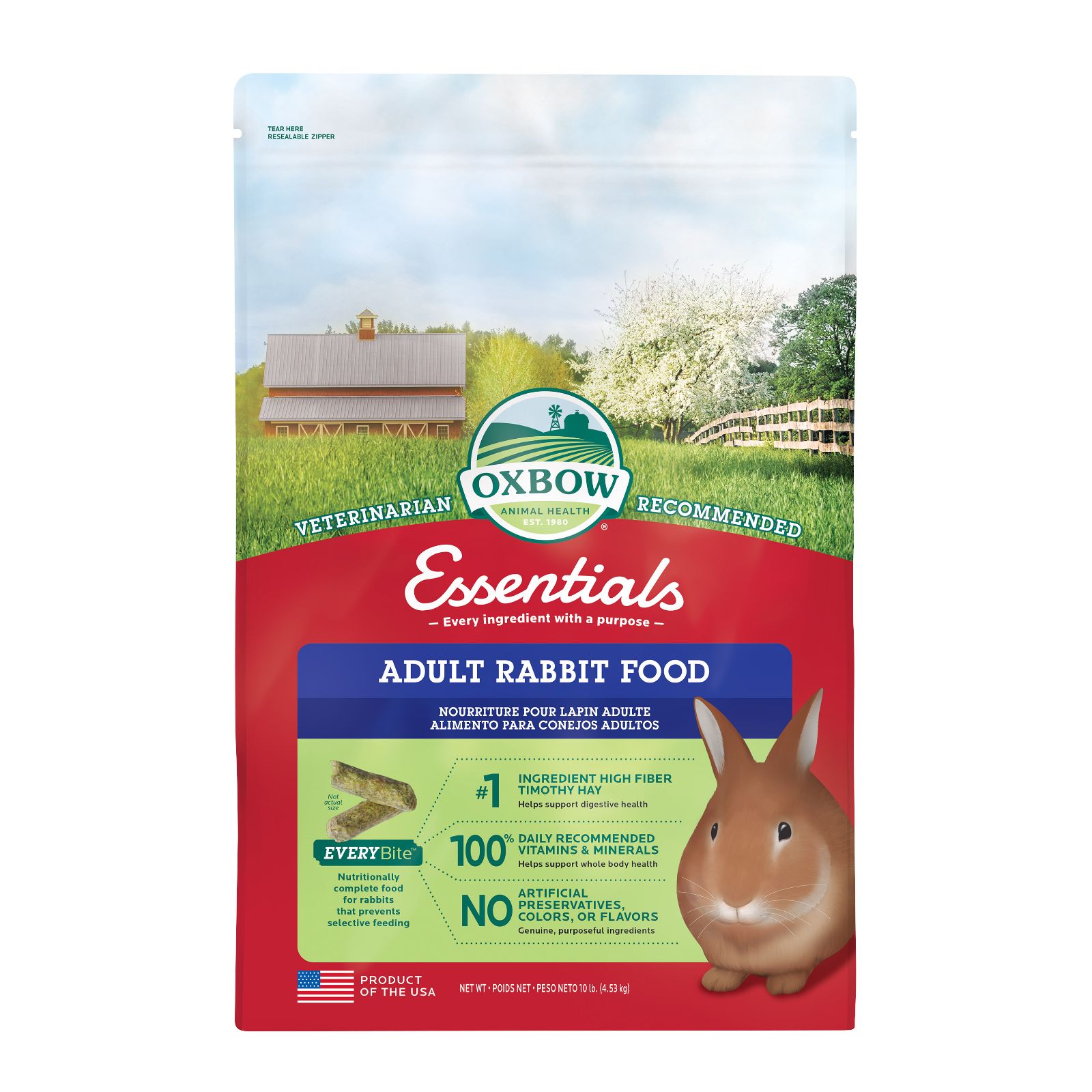 Oxbow Essentials Adult Rabbit Food (10lb)