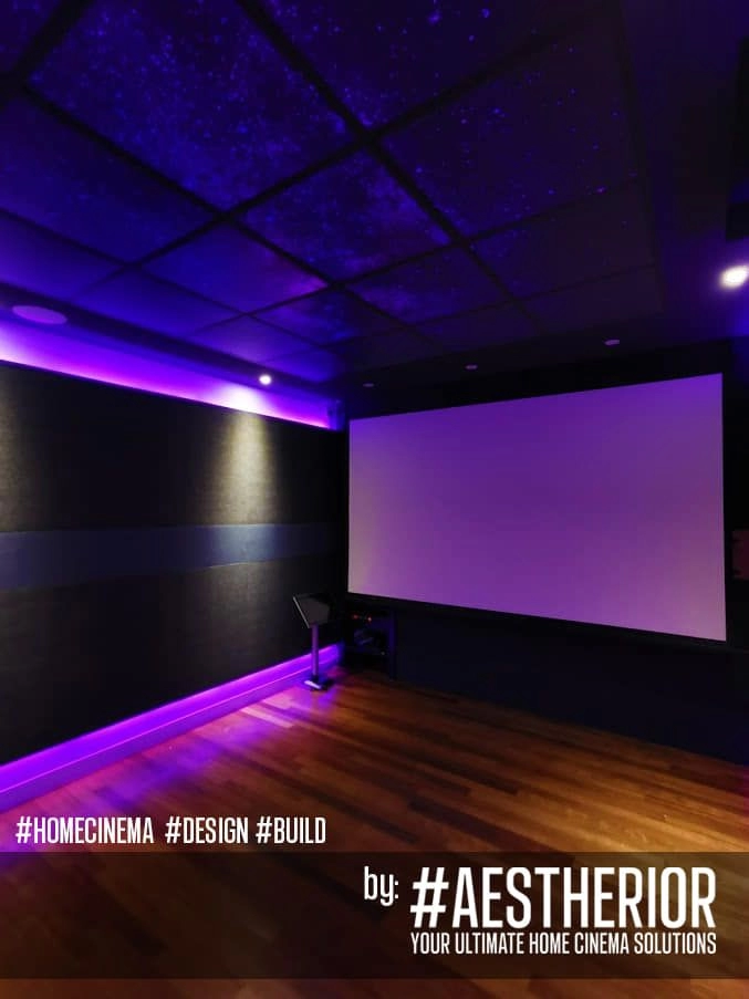 Whole House Room Transformation Into Home Cinema | Sound Proofing Wall Installation | LED Neon Light Set Up | Starry Sky Ceiling Glow In The Dark | Cinema Projector Screen | Home Theater Specialist Builder