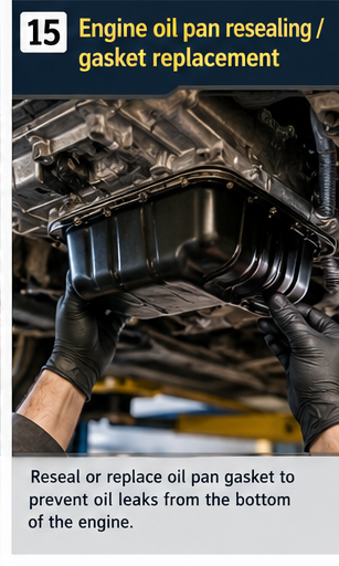 Engine Oil Pan Resealing Gasket Replacement