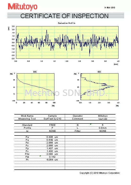 Mitutoyo SJ-310 Surftest Portable Surface Roughness Tester