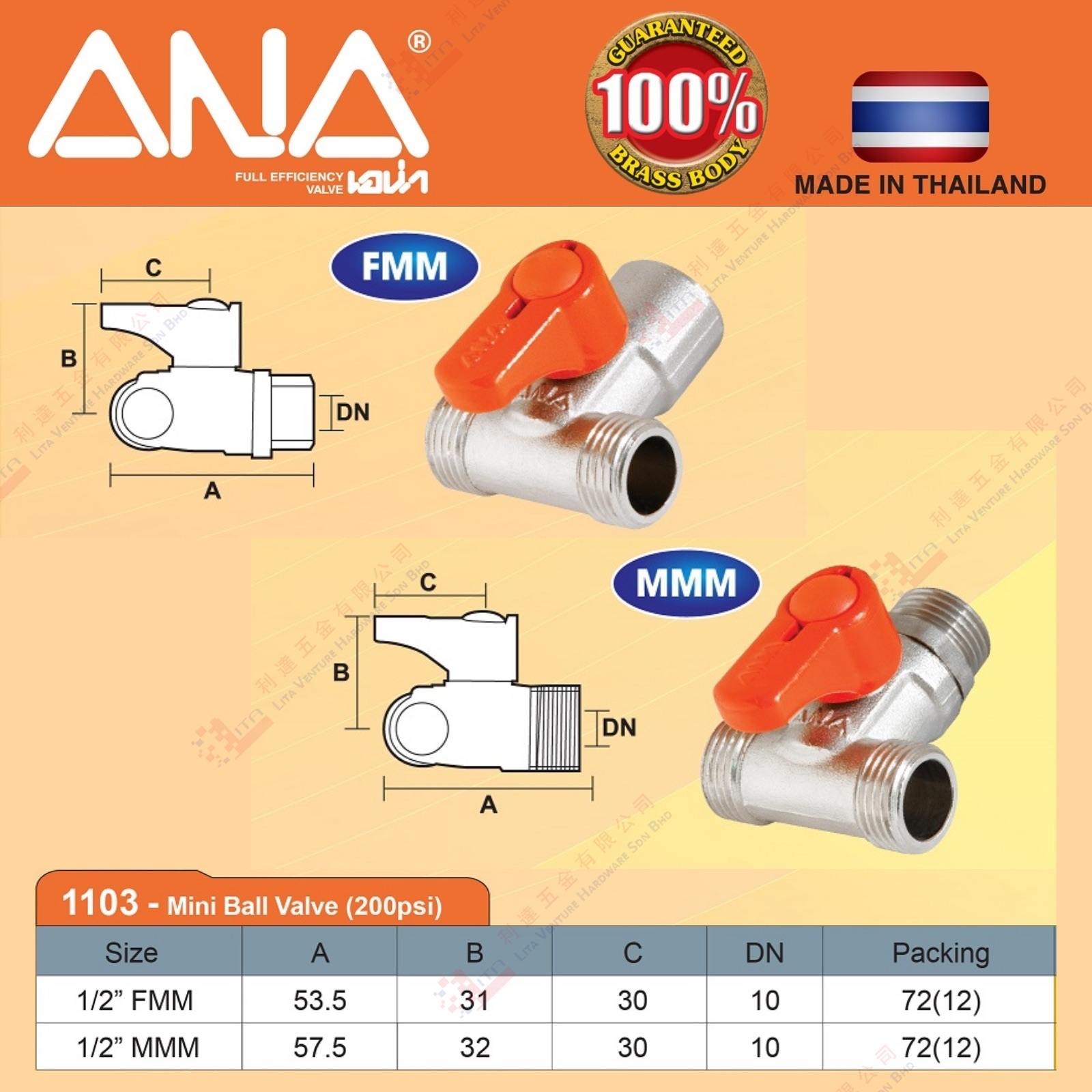ANA BRAND MINI BALL VALVE - 1103 (2)