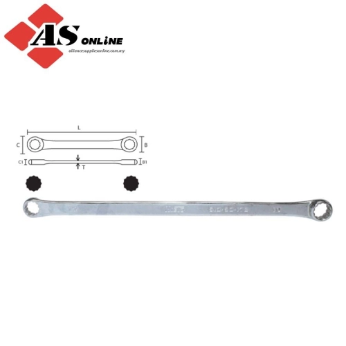 Extra Long 0掳 Double Ring End Wrench 12x14mm (12 Pts) / Model: TZ51060122