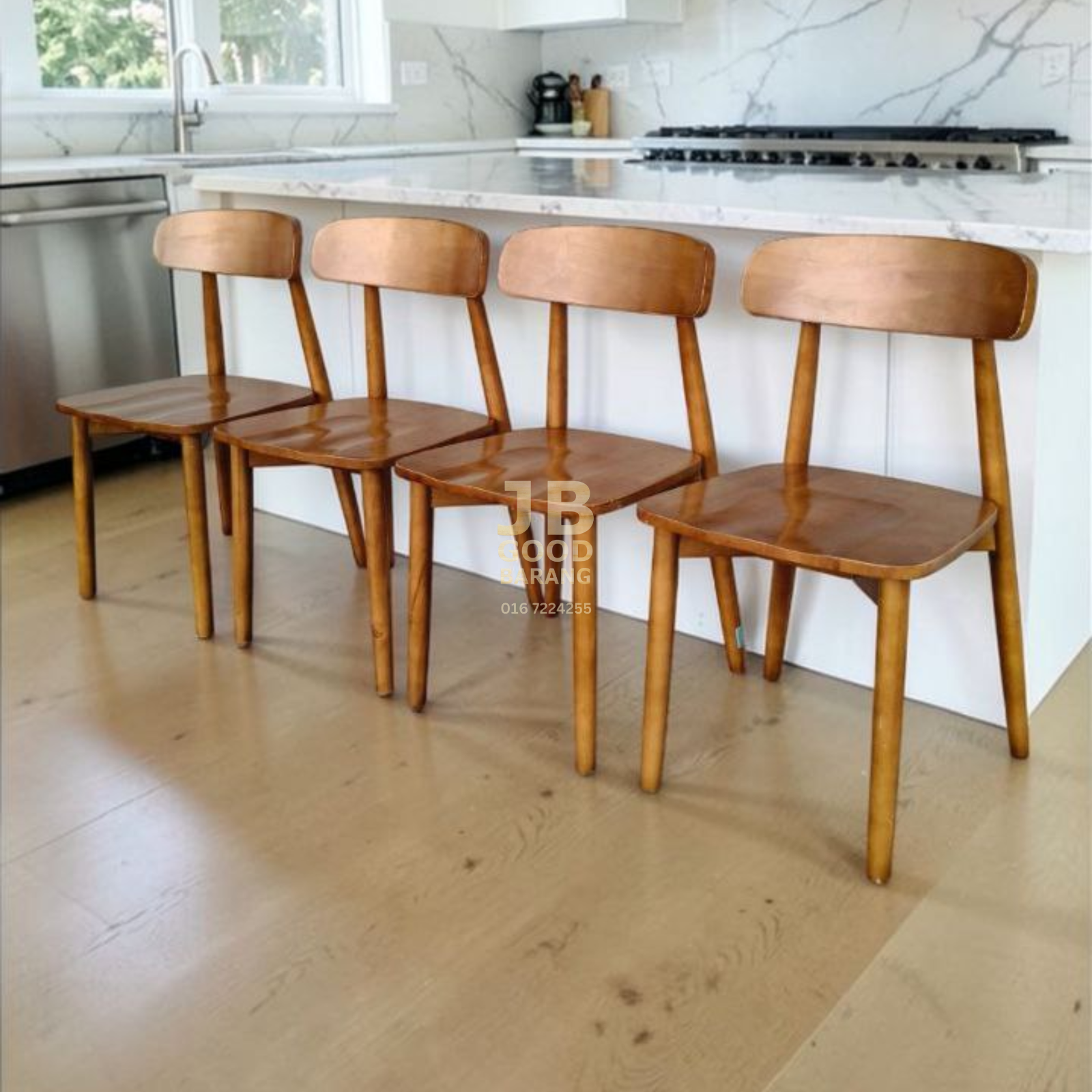 Heavy Good Quality Solid Wood Dining Chairs | Farmhouse Style Hardwood