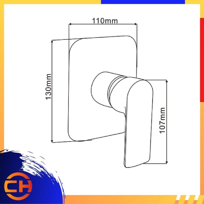SORENTO BATHROOM SHOWER MIXER TAP SRTWT6808 Concealed Shower Cold Tap ( L110MM x H180MM )