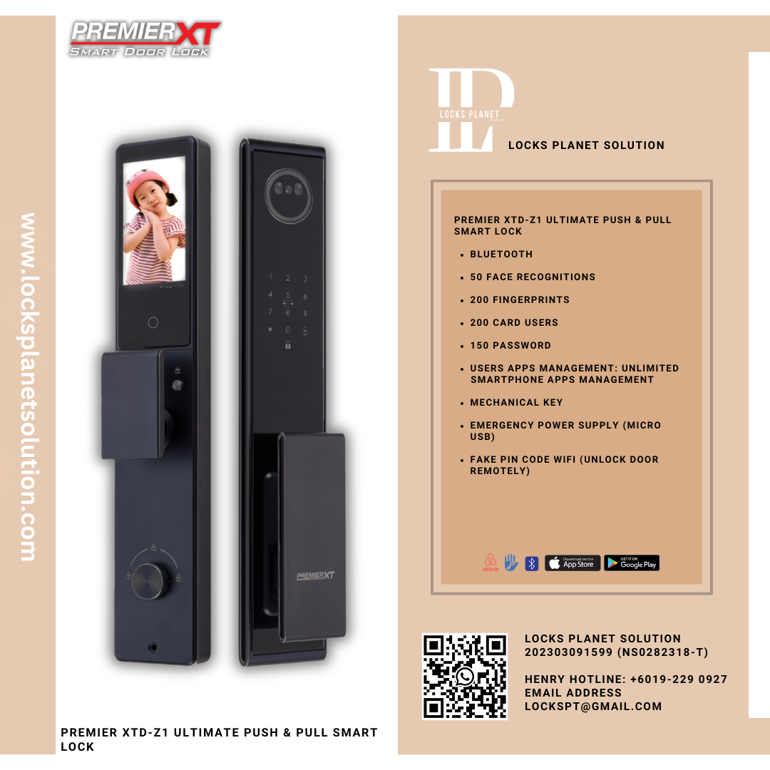 PREMIER XTD-Z1 ULTIMATE PUSH & PULL SMART LOCK