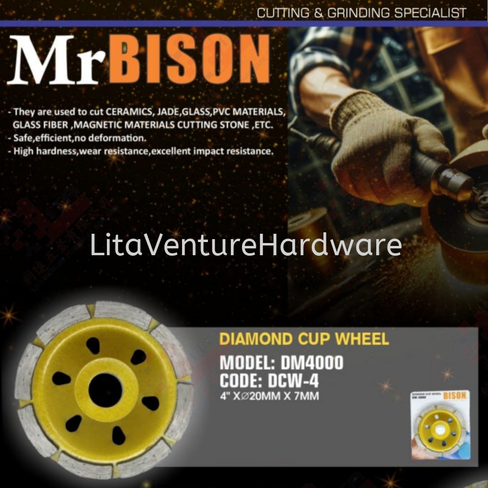 MRBISON BRAND DIAMOND CUP WHEEL - DM4000