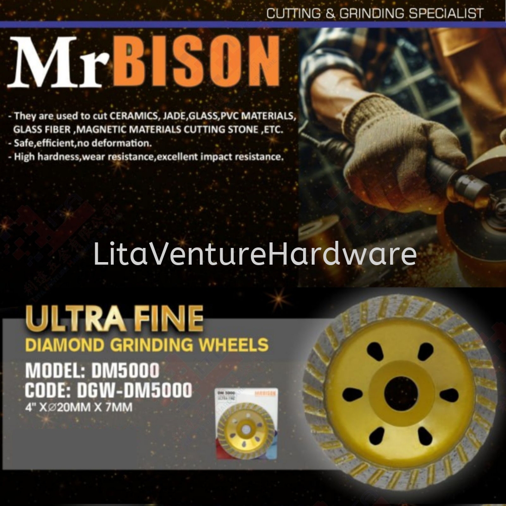 MRBISON BRAND ULTRA FINE DIAMOND GRINDING WHEELS - DM5000