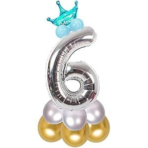 16inch Foil Balloon Number 6 - Silver (FB-16-6S)