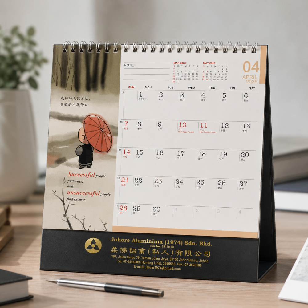Desk Calendar Printing with Hot Stamping | Premium Custom Corporate & Promotional Calendars