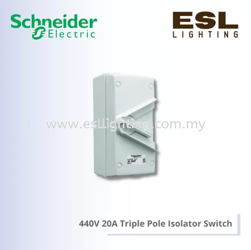 SCHNEIDER Kavacha 440V 20A Triple Pole Isolator Switch - WHT20_G11