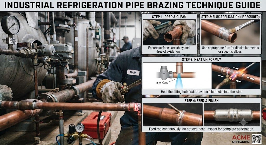 industrial refrigeration pipe brazing technique guide