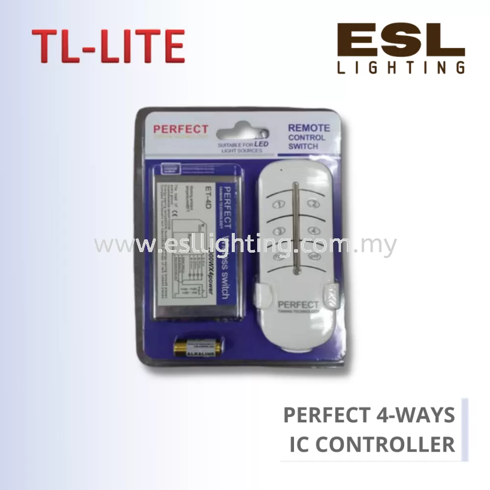 TL-LITE REMOTE CONTROL SWITCH - PERFECT 4-WAYS IC CONTROLLER