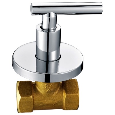 T-78044 1/2" Quarter-Turn Concealed Stop Cock Valve – Premium Brass Chrome Stop Valve