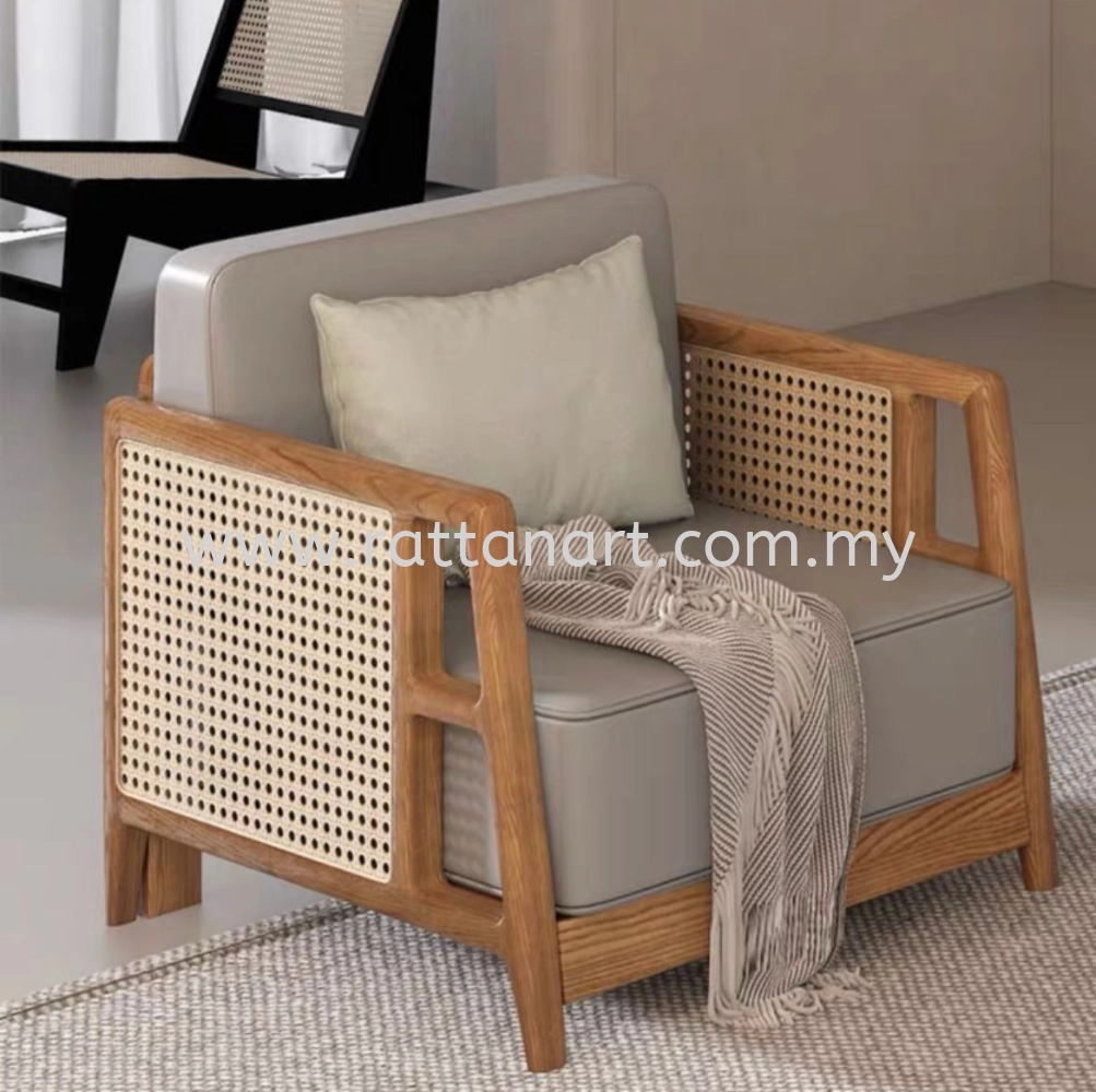 DOODLE. WOODEN RATTAN SOFA SET