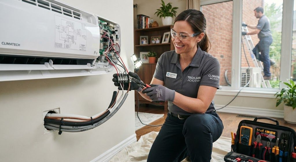 Split AC electrical wiring installation