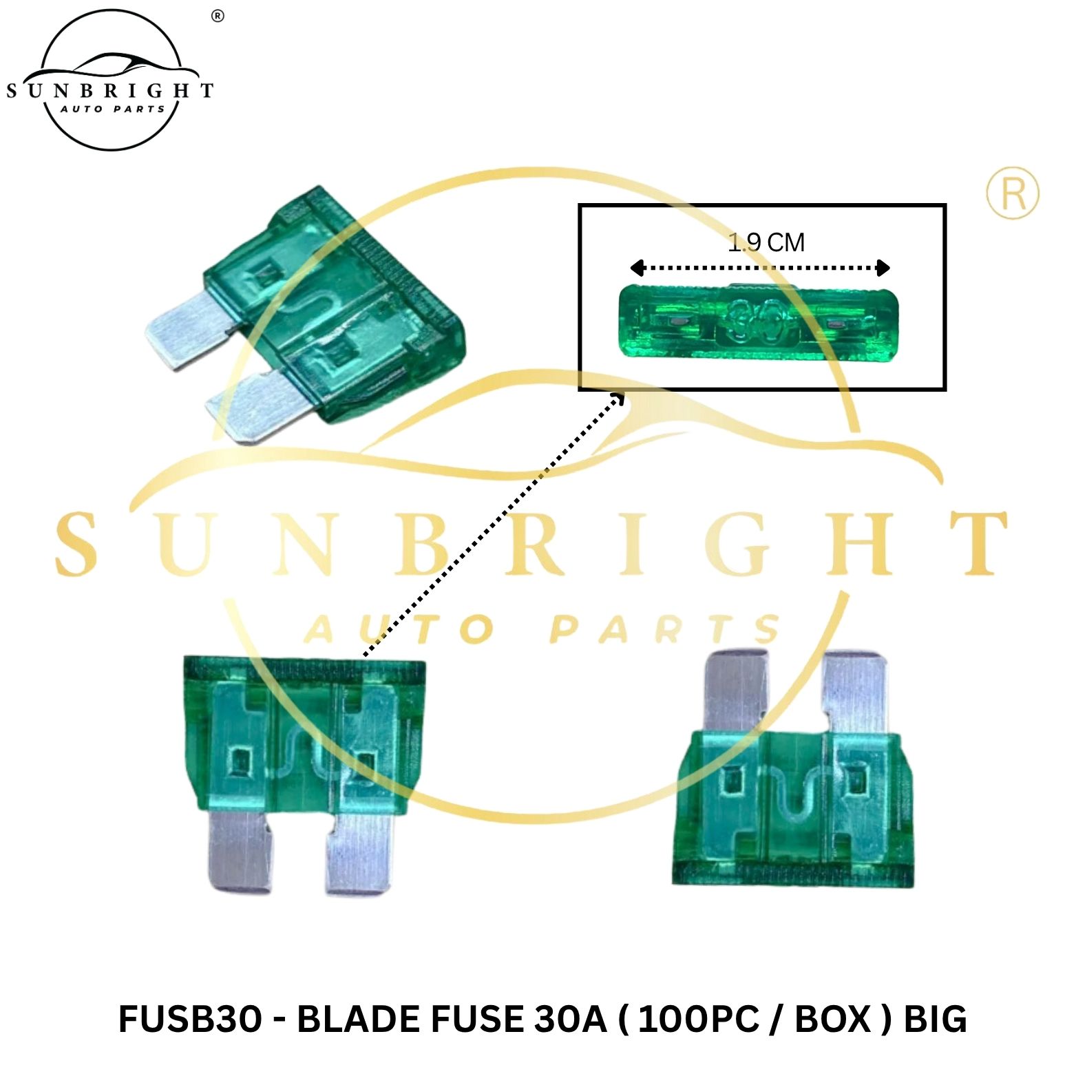 FUSB30 - BLADE FUSE 30A ( 100PC / BOX ) BIG
