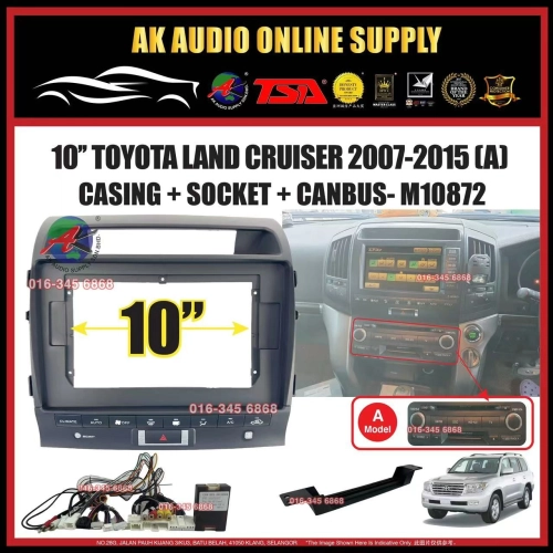 Toyota Land Cruiser J200 2007 - 2015 ( Type A With LZ Canbus ) Android 10" Inch Android Casing + Socket - M10872