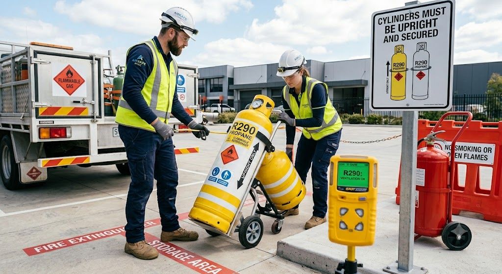 R290 cylinder safety risk procedures